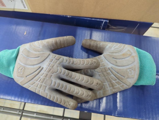 Open Box Work Gloves with Textured Palm Grip and Knit Wrist
