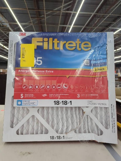 Filtrete 18x18x1 Air Filter, Allergen Defense, 2-Pack