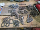 Lot of 12 Varied Size Chainsaw Chains