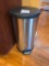 Stainless Steel Pedal Trash Can with Black Lid