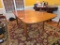 Wooden Dining Table with Two Leaves, 87-Inch Maximum Length