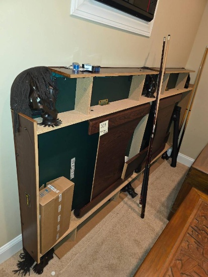 7 Folding Pool Table With Balls and Pool Sticks