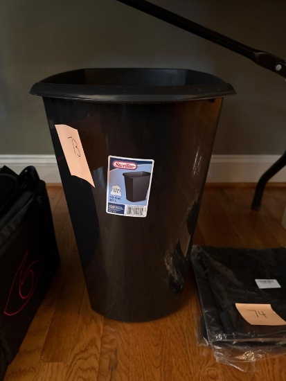 Sterilite Black Plastic 13-Gallon Trash Can
