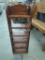 Wooden Five-Shelf Unit with Curved Top, 135.535.5 Inches