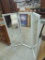 Folding Mirror Panel, White Frame, Approx. 14 in x 44 in Per Panel
