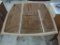 Woven Rattan and Glass Patio Table with Umbrella Hole