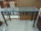 Metal and Glass Console Table with Grapevine Design