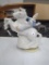 Ceramic Musical Wind-Up Figurine Clown on Rearing Horse