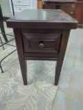 Wooden Side Table with Drawer, Approx. 16 x 21.5 x 24 Inches