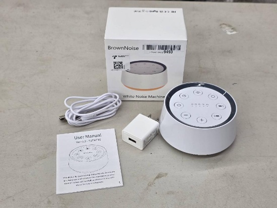 BrownNoise White Noise Machine With Accessories in Opened Box