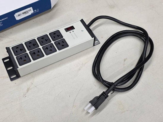Heavy Duty 20 Amp Power Strip With 8 Outlets and Surge Protection