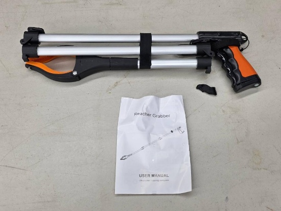 43-Inch Aluminum Reacher Grabber With Broken Component and User Manual