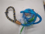 Two Pet Leashes in Blue and Patterned Designs