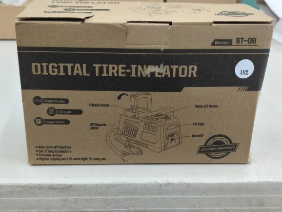 Digital Tire Inflator Model ST-08, Open Box, Sold As-Is
