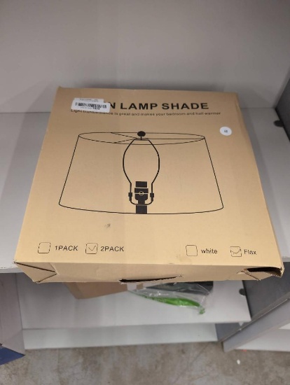 Neutral Linen Lamp Shade Kit with Frame and Fixtures