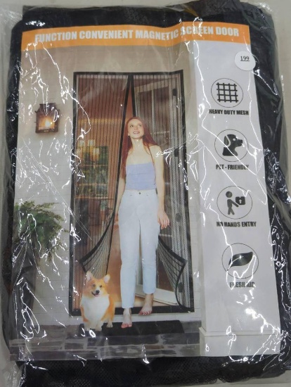 Magnetic Screen Door with Heavy Duty Mesh and Hands-Free Entry
