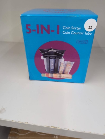 Byteen8 5-in-1 Coin Sorter and Counter Tube