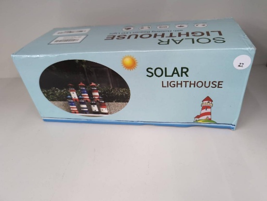 Solar Lighthouse with Rotating Beacon LED Light