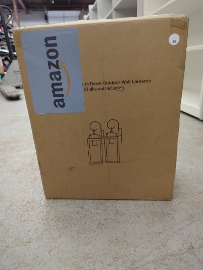 2-Pack Dusk to Dawn Outdoor Wall Lanterns (Bulbs Not Included)