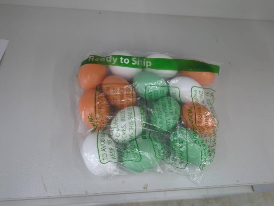 Bag of Plastic Eggs in Various Colors