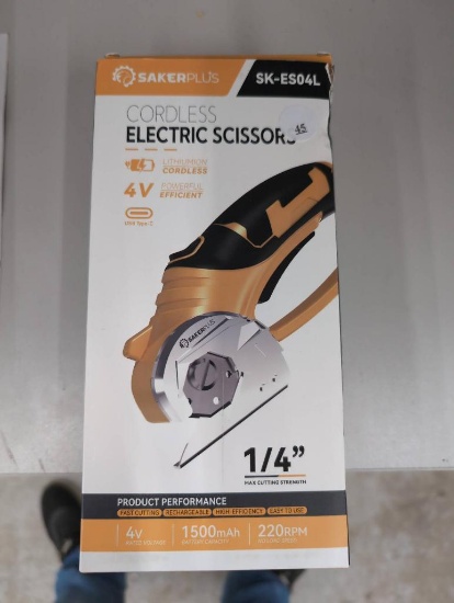Saker Plus SK-ES04L Cordless Electric Scissors, Unopened Box