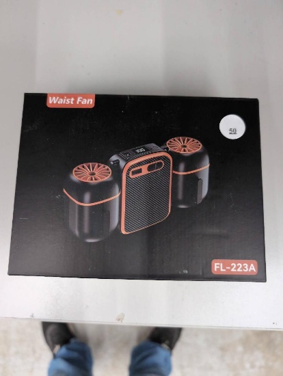FL-223A Waist Fan Cooling Device with Accessories in Open Box
