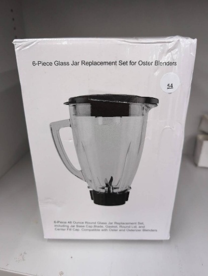 6-Piece 48-Ounce Glass Jar Replacement Set for Oster Blenders