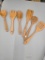 6 Wooden Kitchen Utensils with Engraved Logo