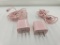 Two Pink USB Wall Chargers with Matching Charging Cables