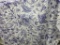 Floral Tablecloth with Blue Botanical Design