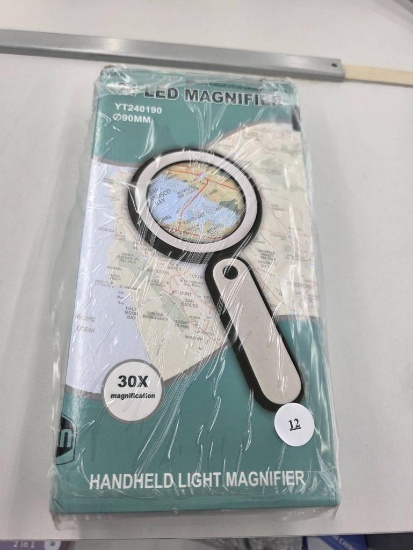 Handheld LED Magnifier With 30X Magnification and Built-In LED Lights