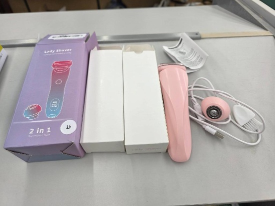 2-in-1 Rechargeable Lady Shaver Kit with Accessories