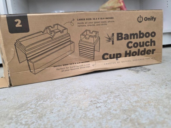 Onify Bamboo Couch Cup Holder  Set of 2