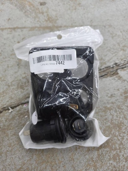 Black Dual Socket Power Adapter Kit in Sealed Packaging