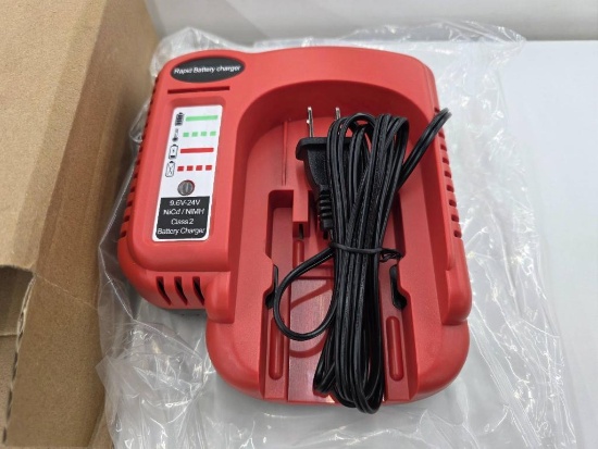 Red 9.6V-24V Battery Charger for Power Tools