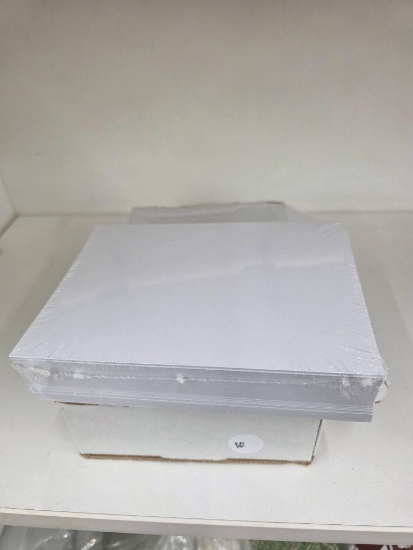 100-Pack White Paper Sheets in Sealed Packaging