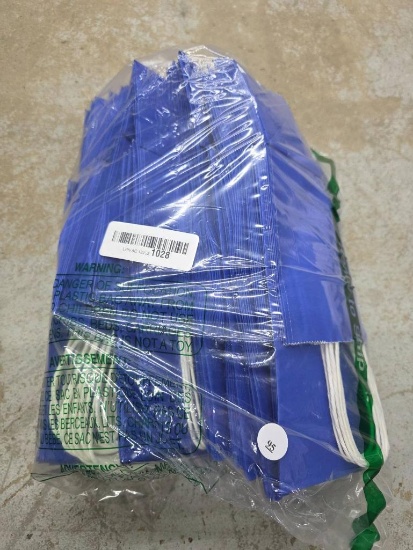 Bulk Pack of Blue Disposable Masks with Ear Loops Sealed in Plastic