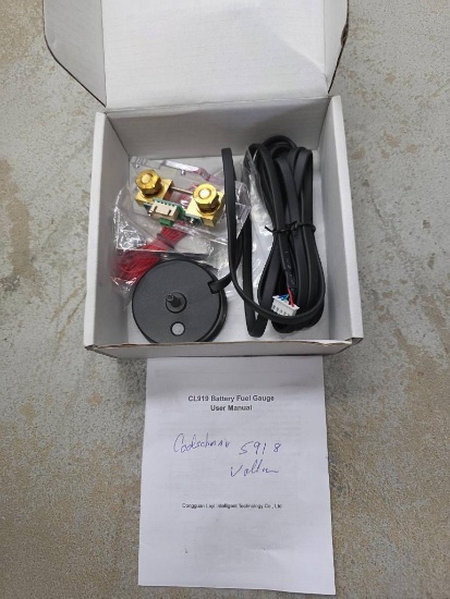 Battery Fuel Gauge Kit with Shunt and Wiring
