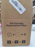 Pet Fountain Replacement Filter Set with 5 Filters and 5 Sponges