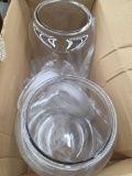 Clear Glass Storage Jars with Lids in Original Box