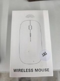 White and Silver Wireless Mouse with Optical Tracking