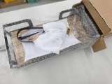 Metal Storage Basket with Handles and Mounting Accessories