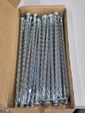 Open Box of Twisted Steel Nails with Hexagonal Heads