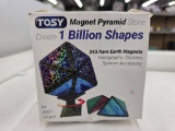 TOSY Magnet Pyramid Stone with Holographic Stickers and 243 Rare Earth Magnets