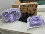 Waesheng Sports Snorkel Set with Mask and Snorkel Tube in Purple
