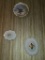 3 Porcelain Wall Plaques with Varied Sizes and Ornate Gold Detailing