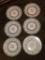 6 Bailey Banks & Biddle Co. Plates with Floral Design