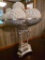 Glass Bowl on Stand With Decorative Shells, 14H 13.5D,