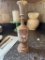 Decorative 11-Inch Tall Hand-Painted Enamel Glass Vase with Lid