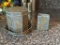 Octagonal Metal Container and Small Matching Box with Engravings